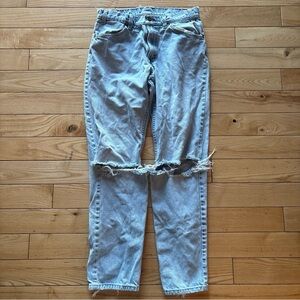 Levi's Vintage 90s Orange Tab Distressed Light Blue Straight Jeans